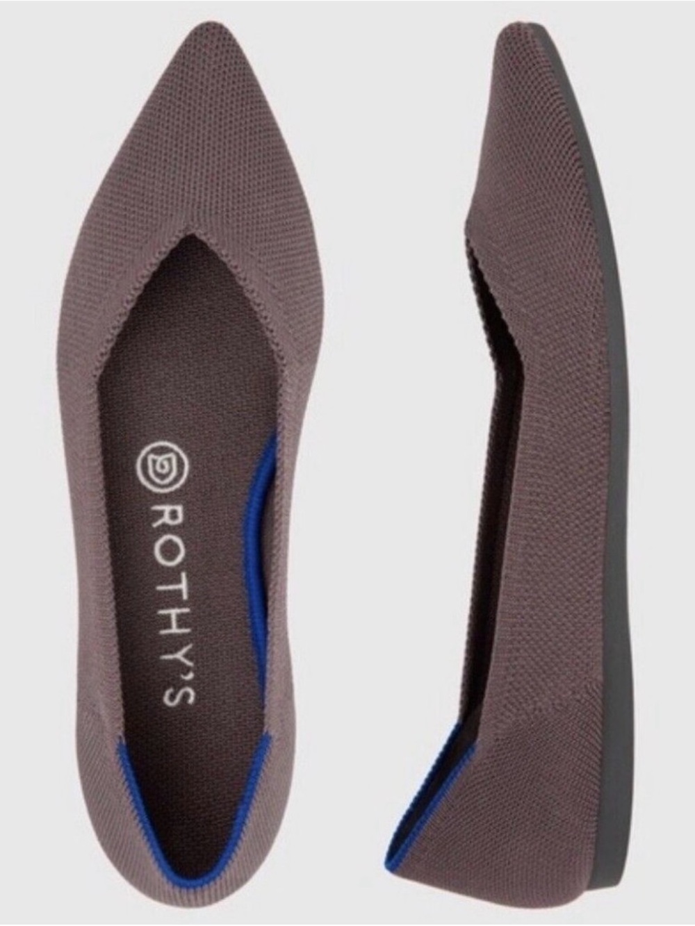 Rothy’s The Point flats in Mink.